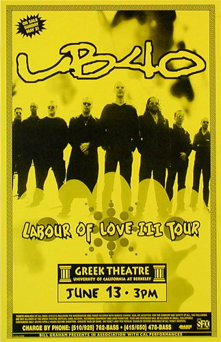 UB40 Phone Pole Poster