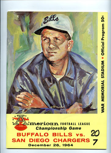 1964 AFL Championship Pro Football Program