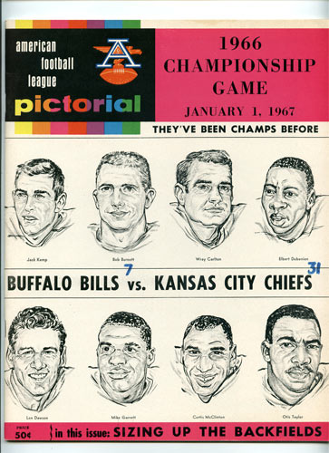 1966 AFL Championship Pro Football Program