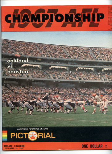 AFL Championship Program 1967 Pro Football Program