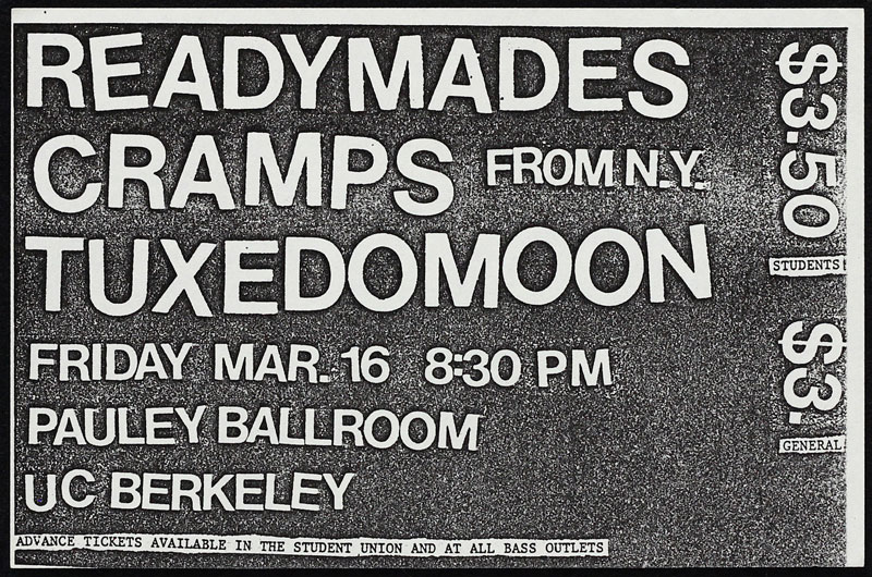 Tuxedomoon Punk Flyer / Handbill