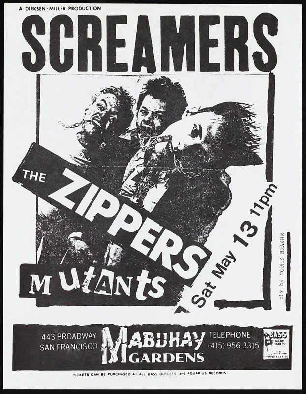 Photo by Moshe Brakhe Screamers Punk Flyer / Handbill
