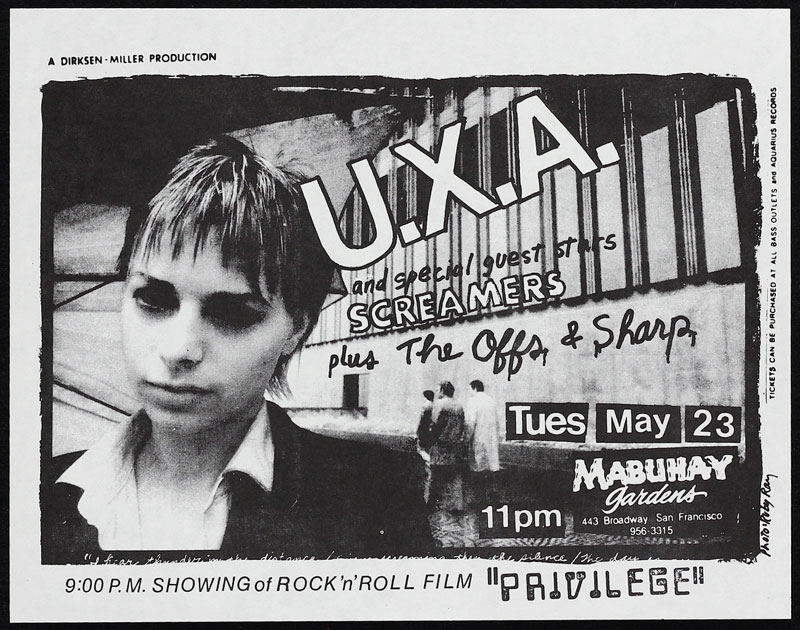 Ruby Ray U.X.A. Punk Flyer / Handbill