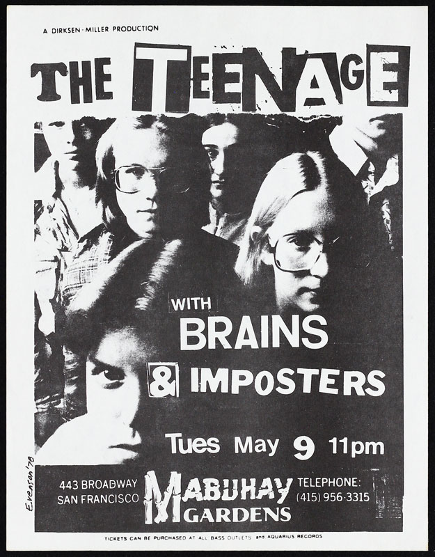 Evenson The Teenage Punk Flyer / Handbill