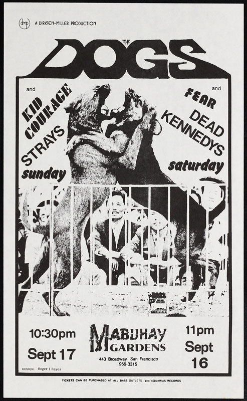 Roger/Reyes The Dogs Punk Flyer / Handbill