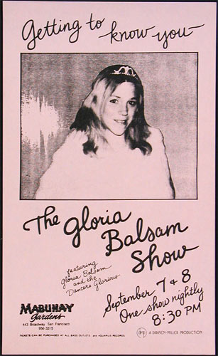 The Gloria Balsam Show Punk Flyer / Handbill