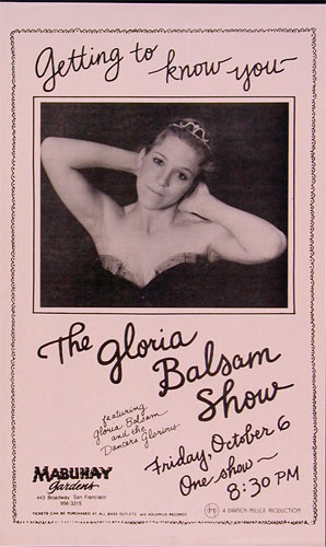 The Gloria Balsam Show Punk Flyer / Handbill