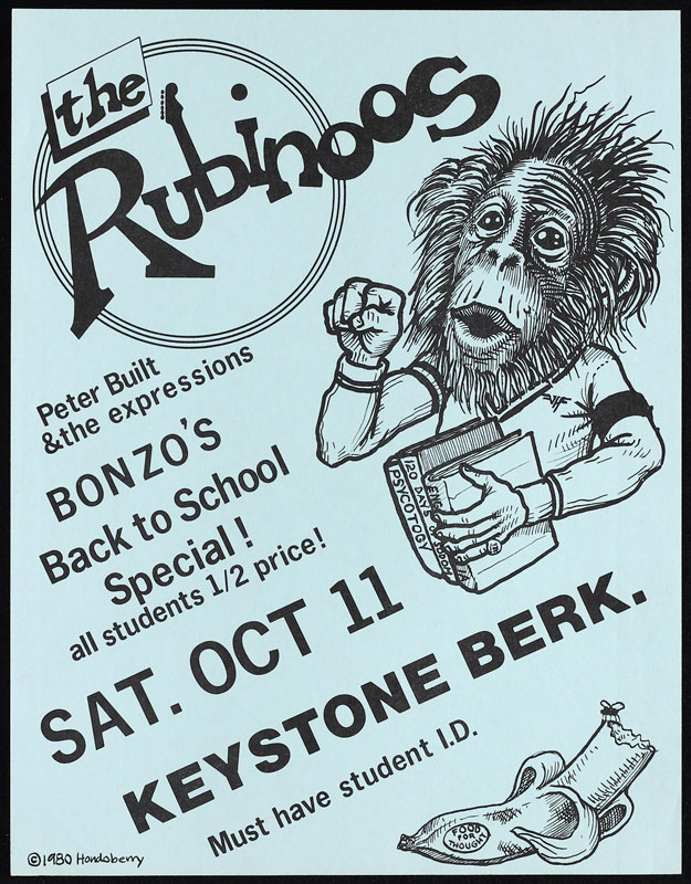 John Seabury AKA Hondoberry The Rubinoos Punk Flyer / Handbill