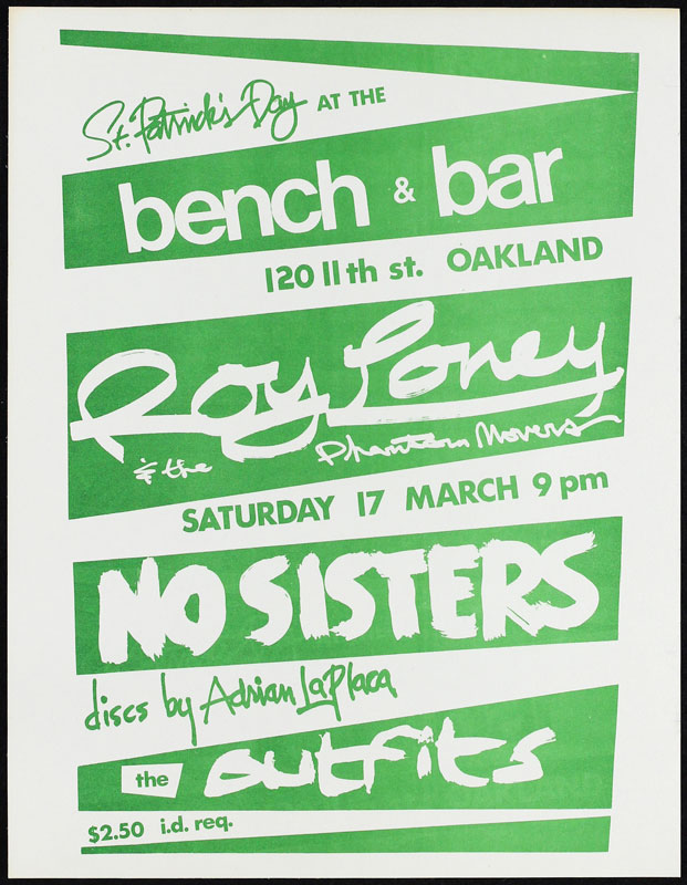 Roy Loney and the Phantom Movers Punk Flyer / Handbill