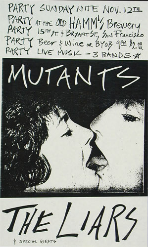 Mutants Punk Flyer / Handbill