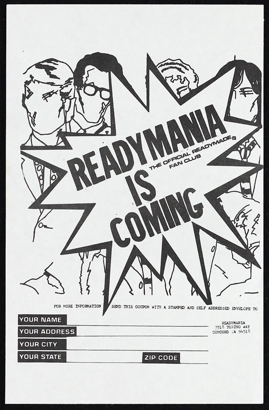 Readymades Punk Flyer / Handbill