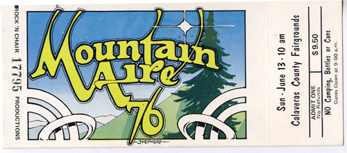 Mountain Aire 1976 Ticket