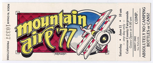 Mountain Aire 1977 Ticket