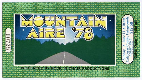 Mountain Aire 1978 Ticket