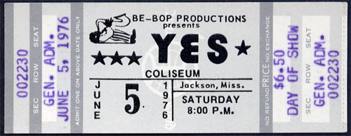 Yes 1976 ticket