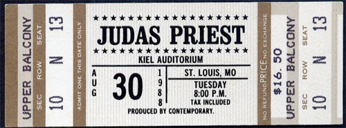 Judas Priest 1988 ticket