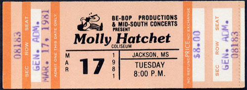 Molly Hatchet 1981 ticket
