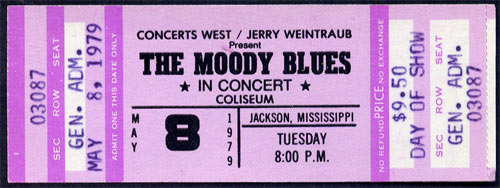 Moody Blues 1979 ticket