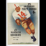 1952 San Francisco 49ers vs Washington Redskins Pro Football Program