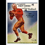 1953 San Francisco 49ers vs Chicago Cardinals Pro Football Program