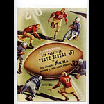 1953 San Francisco 49ers vs Los Angeles Rams Pro Football Program