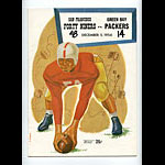 1954 San Francisco 49ers vs Green Bay Packers Pro Football Program