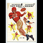 1954 San Francisco 49ers vs Washington Redskins Pro Football Program