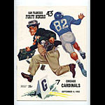 1955 San Francisco 49ers vs Chicago Cardinals Pro Football Program