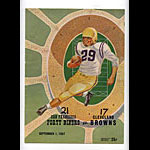 1957 San Francisco 49ers vs Cleveland Browns Pro Football Program