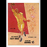 1958 San Francisco 49ers vs Cleveland Browns Pro Football Program