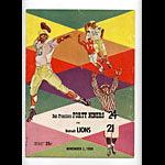 1958 San Francisco 49ers vs Detroit Lions Pro Football Program