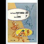 1959 San Francisco 49ers vs Detroit Lions Pro Football Program