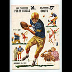 1961 San Francisco 49ers vs Baltimore Colts Pro Football Program