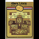 1969 San Francisco 49ers vs Detroit Lions Pro Football Program