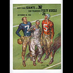 1956 San Francisco 49ers vs New York Giants Pro Football Program