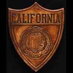 UC Berkeley Cal Bears 1920s Brown Shield Plaque Plaque