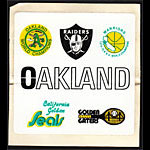 Oakland 1975 Teams A's Warriors Raiders Seals Golden Gaters Sticker
