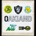 Oakland 1975 Teams A's Warriors Raiders Seals Golden Gaters Sticker