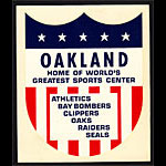 Oakland California 1968 Hya Lac Decal A's Clippers Oaks Raiders Seals Decal
