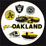 go Oakland 70's A's Raiders Seals Coliseum BART Sticker