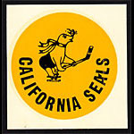 California Seals 1966 Window Decal Hockey Sticker