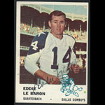 Eddie LeBaron 1961 Fleer #40 Autographed Football Card