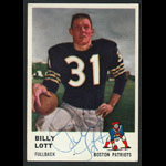 Billy Lott 1961 Fleer #178 Autographed Football Card