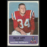 Billy Lott 1962 Fleer #1 Autographed Football Card