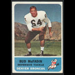 Bud McFadin 1962 Fleer #41 Autographed Football Card