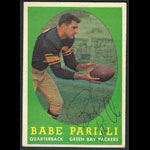 Babe Parilli 1958 Topps #118 Autographed Football Card