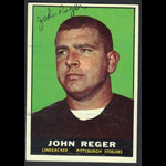 John Reger 1961 Topps #110 Autographed Football Card