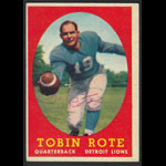 Tobin Rote 1958 Topps #94 Autographed Football Card