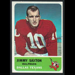 Jimmy Saxton 1962 Fleer #26 Autographed Football Card