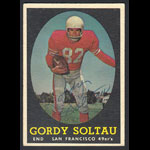 Gordy Soltau 1958 Topps #130 Autographed Football Card